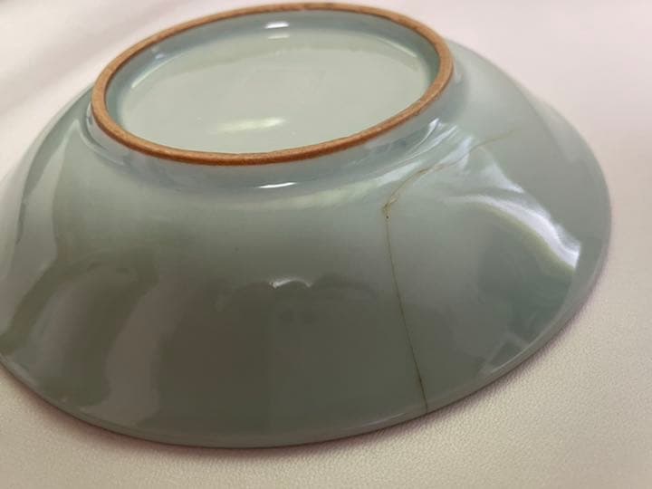 北大路魯山人　初代　宮永東山　北大路魯山人補作　青磁双魚文小鉢