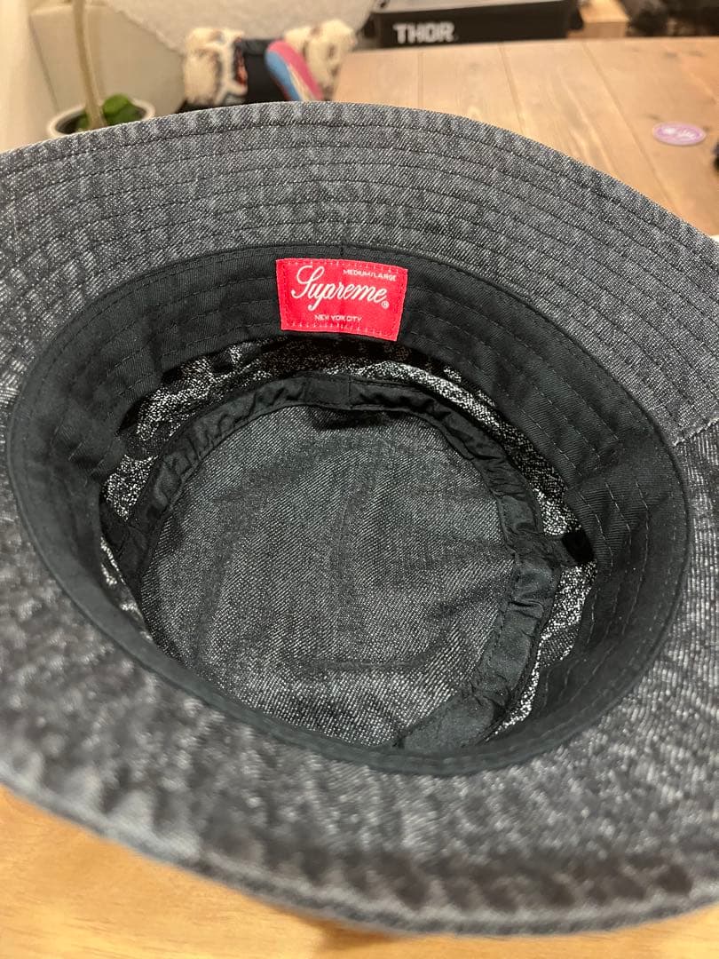 シュプリーム フェードジャカードデニムクラッシャーハット