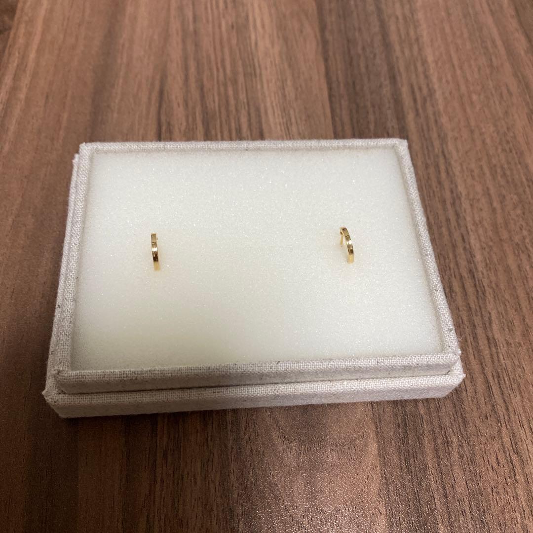 K18YGフープピアス