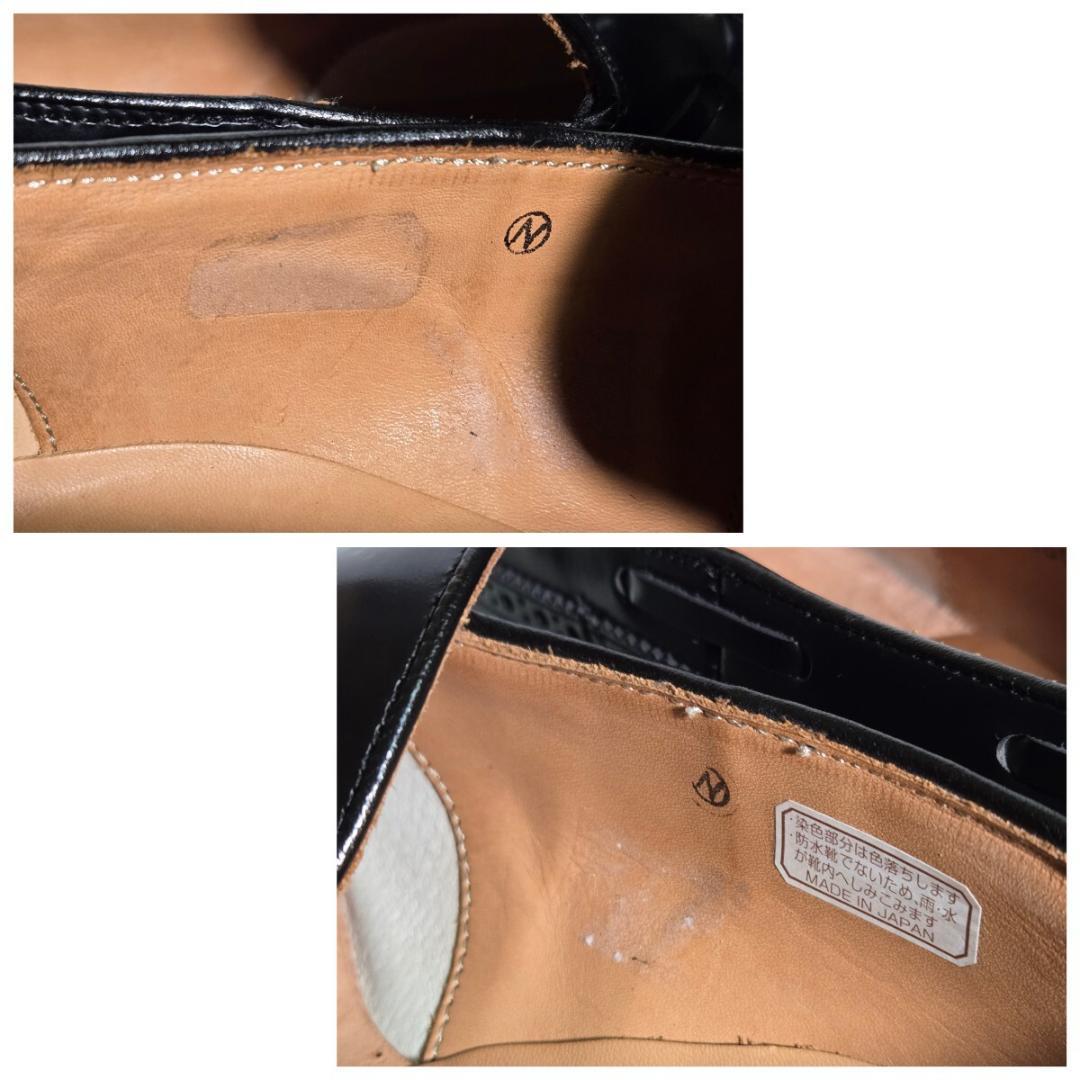 d0393 新品同様・試着程度 リーガル ウイングタッセルローファー 26 黒