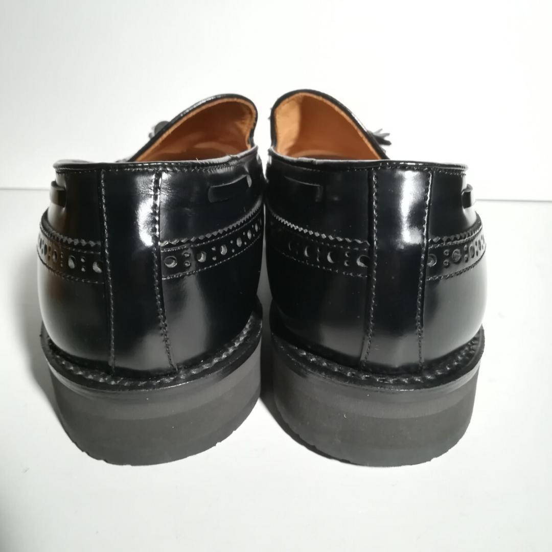 d0393 新品同様・試着程度 リーガル ウイングタッセルローファー 26 黒