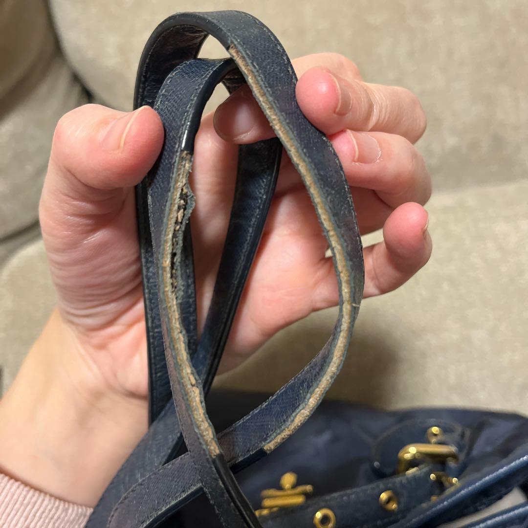 ハ*ム様 PRADA ネイビー トートバッグ　ナイロン