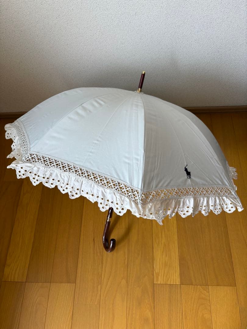 ポロラルフローレン 晴雨兼用 傘 日傘　フリル　未使用品