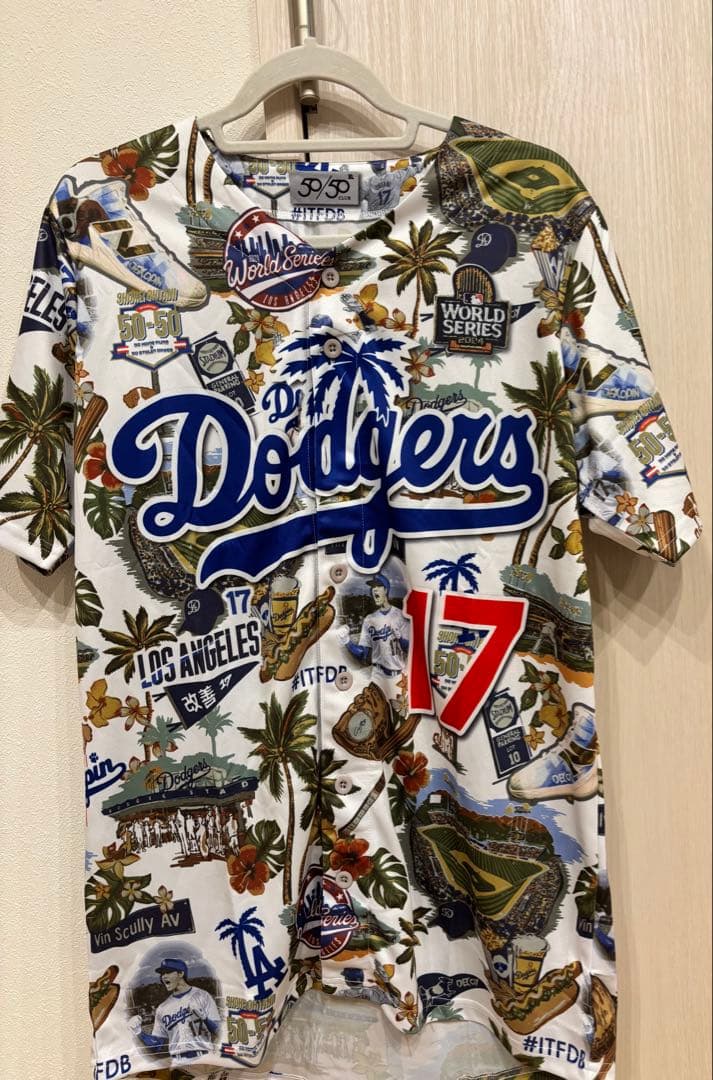 ラスト一点！⭐️期間限定価格⭐️大谷翔平 サインアロハユニフォーム50/50CLUB