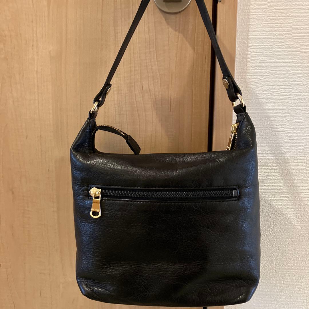 ラシット ソフトレザーショルダーバッグ　2way ブラック