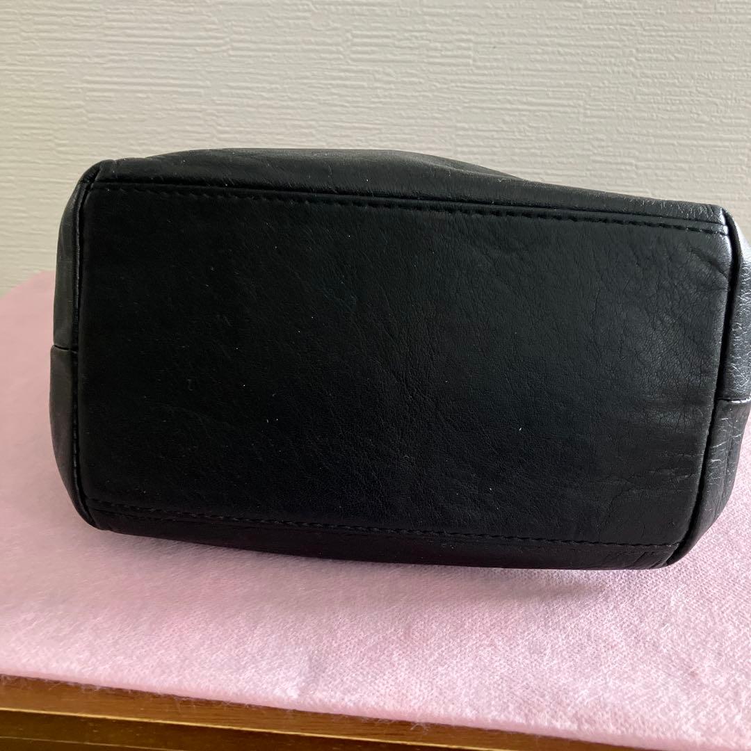 ラシット ソフトレザーショルダーバッグ　2way ブラック