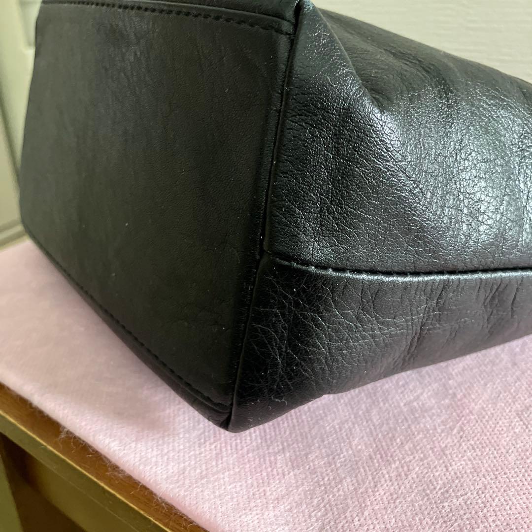 ラシット ソフトレザーショルダーバッグ　2way ブラック