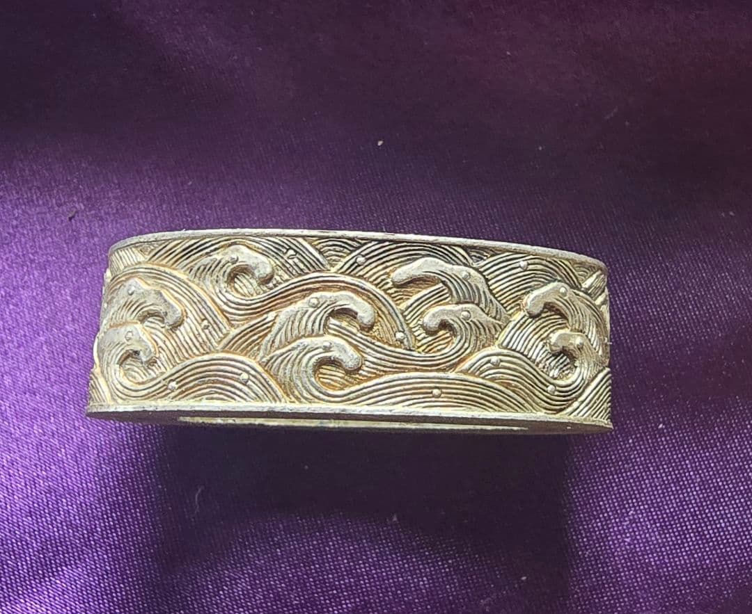 時代 拵金具一作 銀地 4点 刀装具