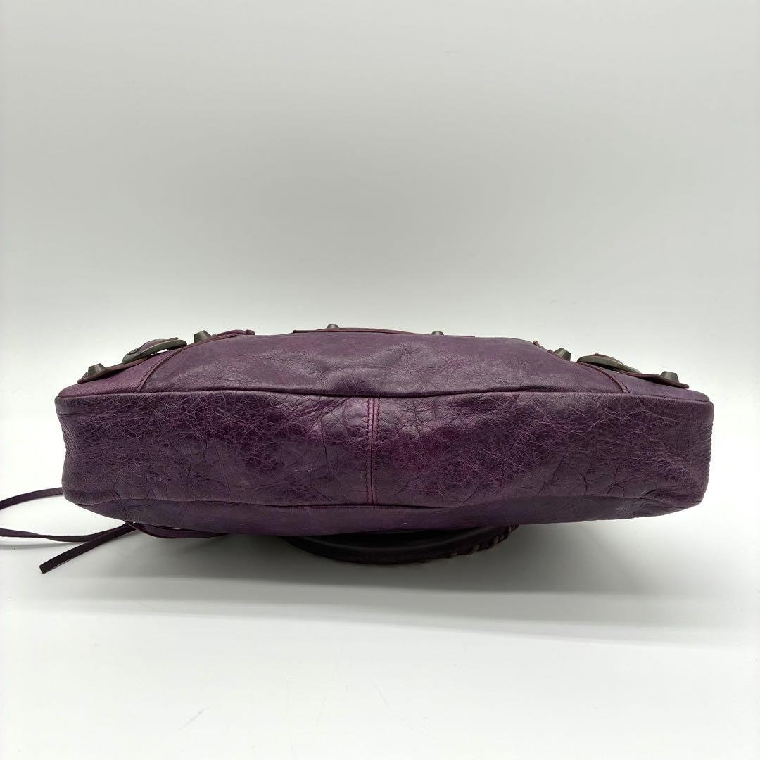 希少 BALENCIAGA ザ・ファースト 2way ハンドバッグ パープル