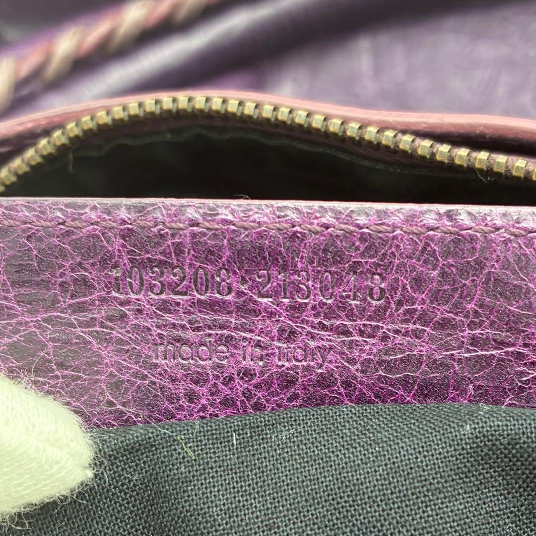 希少 BALENCIAGA ザ・ファースト 2way ハンドバッグ パープル