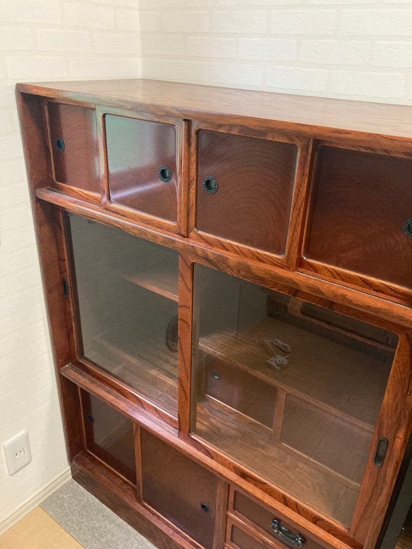 アンティーク家具　昭和レトロ　茶箪笥　和家具　古家具　箪笥　ヴィンテージ