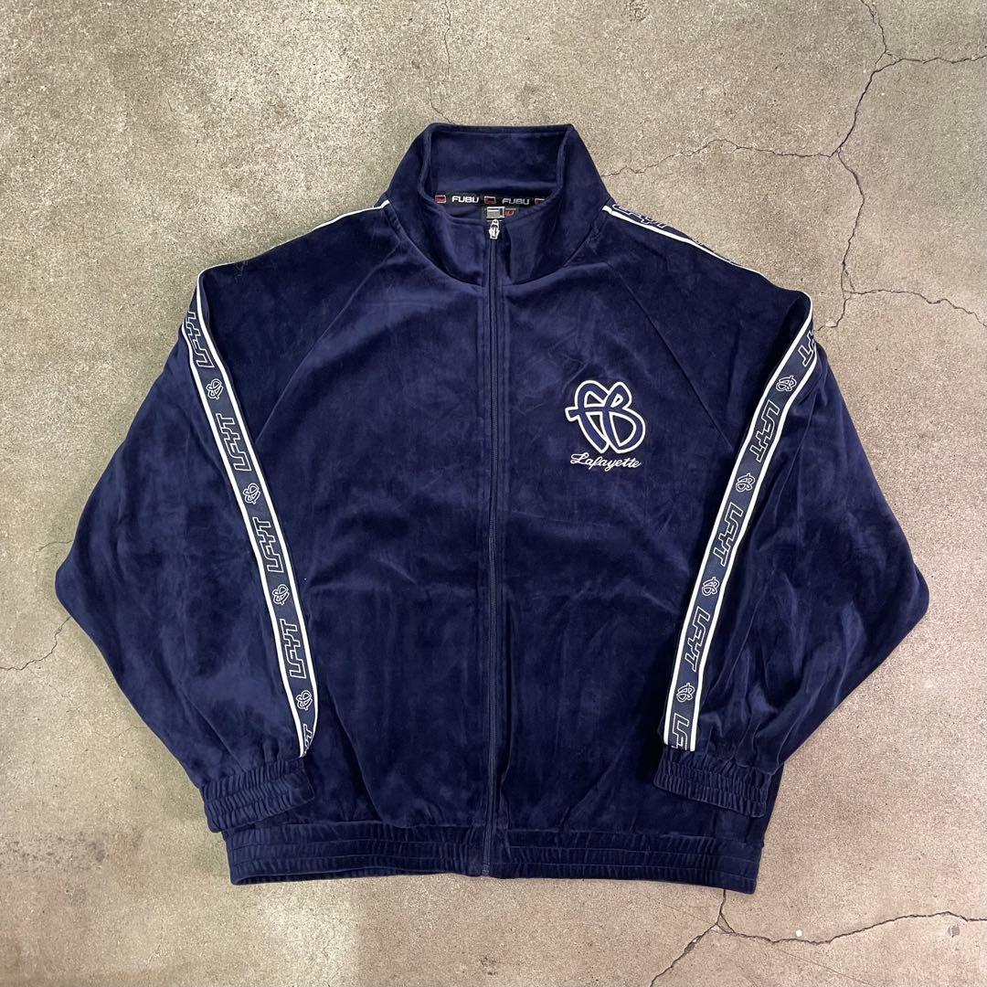 25ss FUBU Lafayette ベロアトラックジャケット ネイビー XL