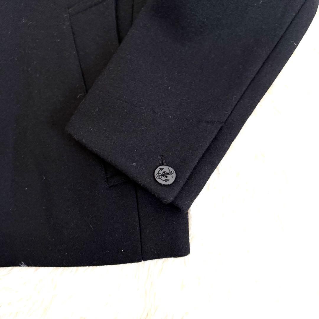 ムッシュニコル Pコート サイズ50 上質 ウール90% ネイビー