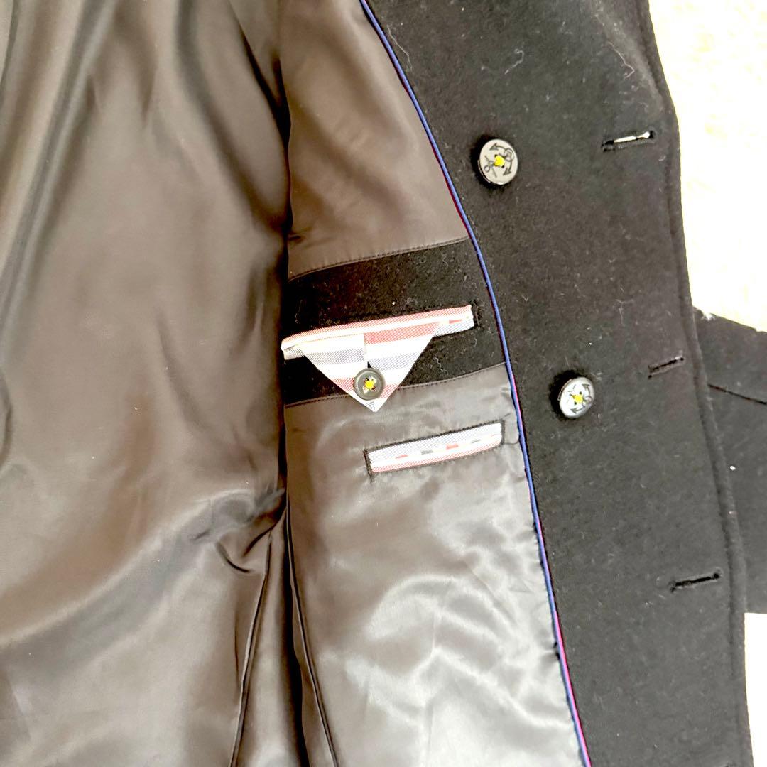 ムッシュニコル Pコート サイズ50 上質 ウール90% ネイビー