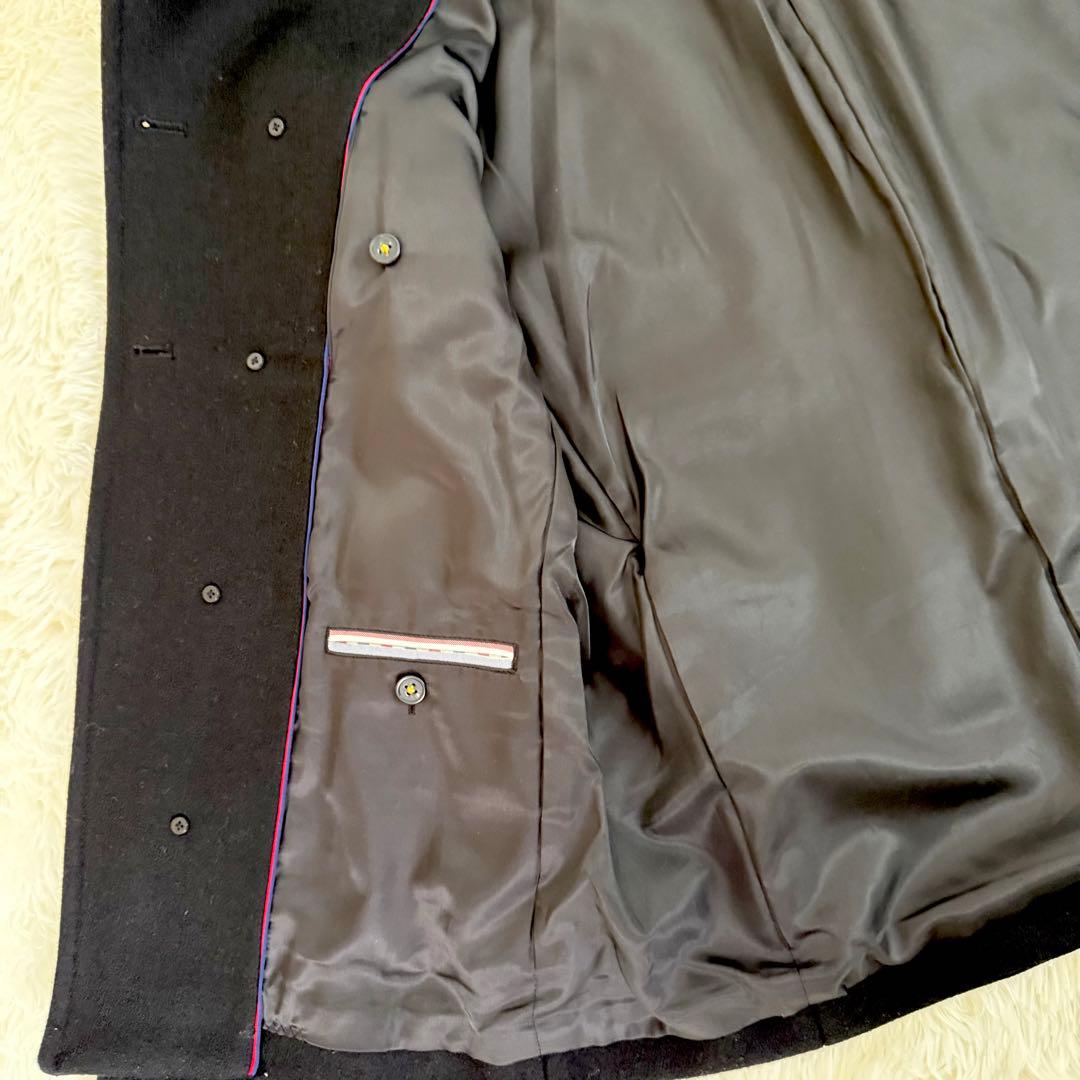 ムッシュニコル Pコート サイズ50 上質 ウール90% ネイビー