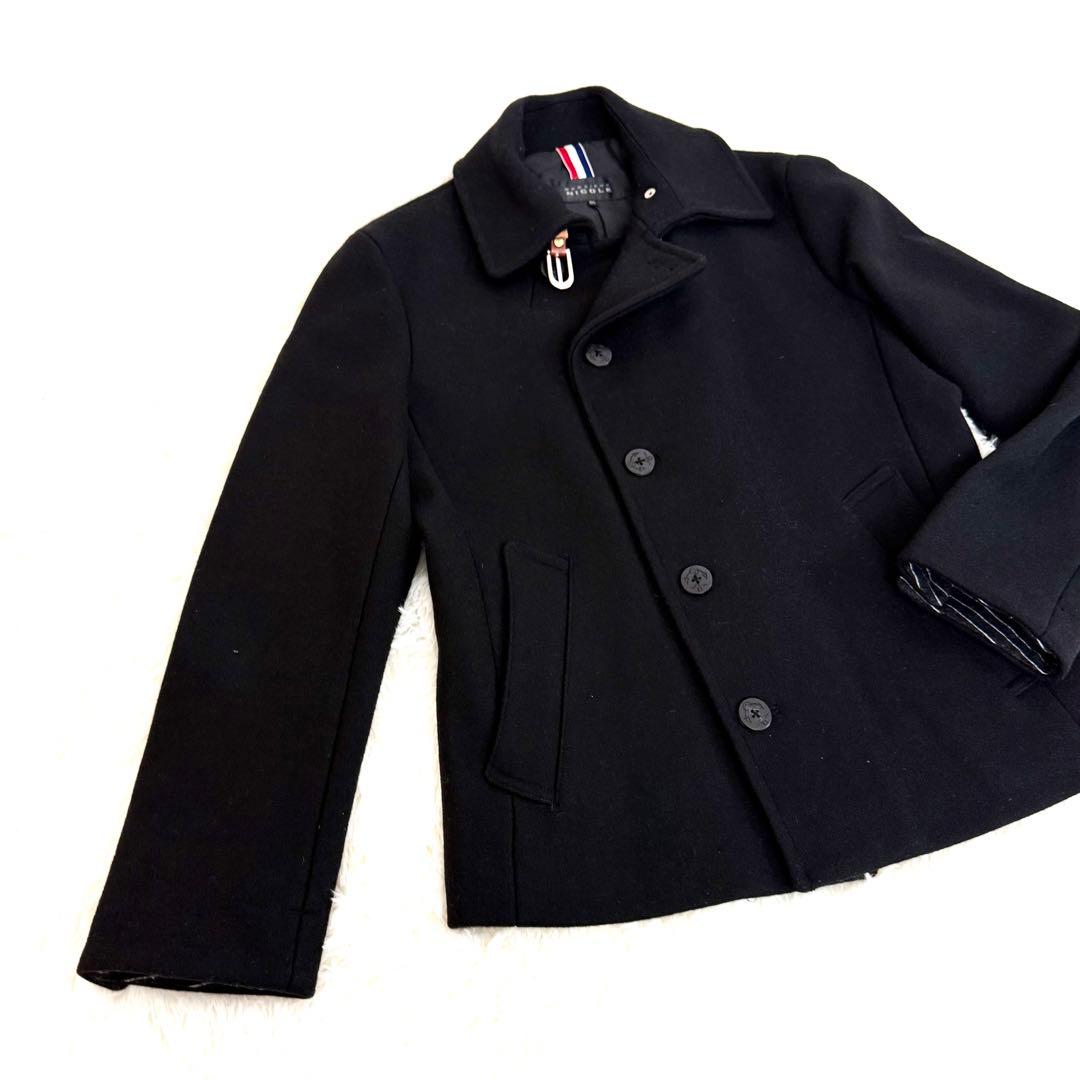 ムッシュニコル Pコート サイズ50 上質 ウール90% ネイビー