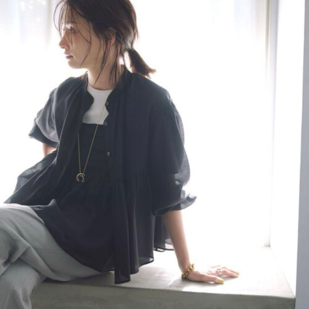 ひー様　試着のみ　2025 23区　46 オーガンジービスチェコンビ カットソー