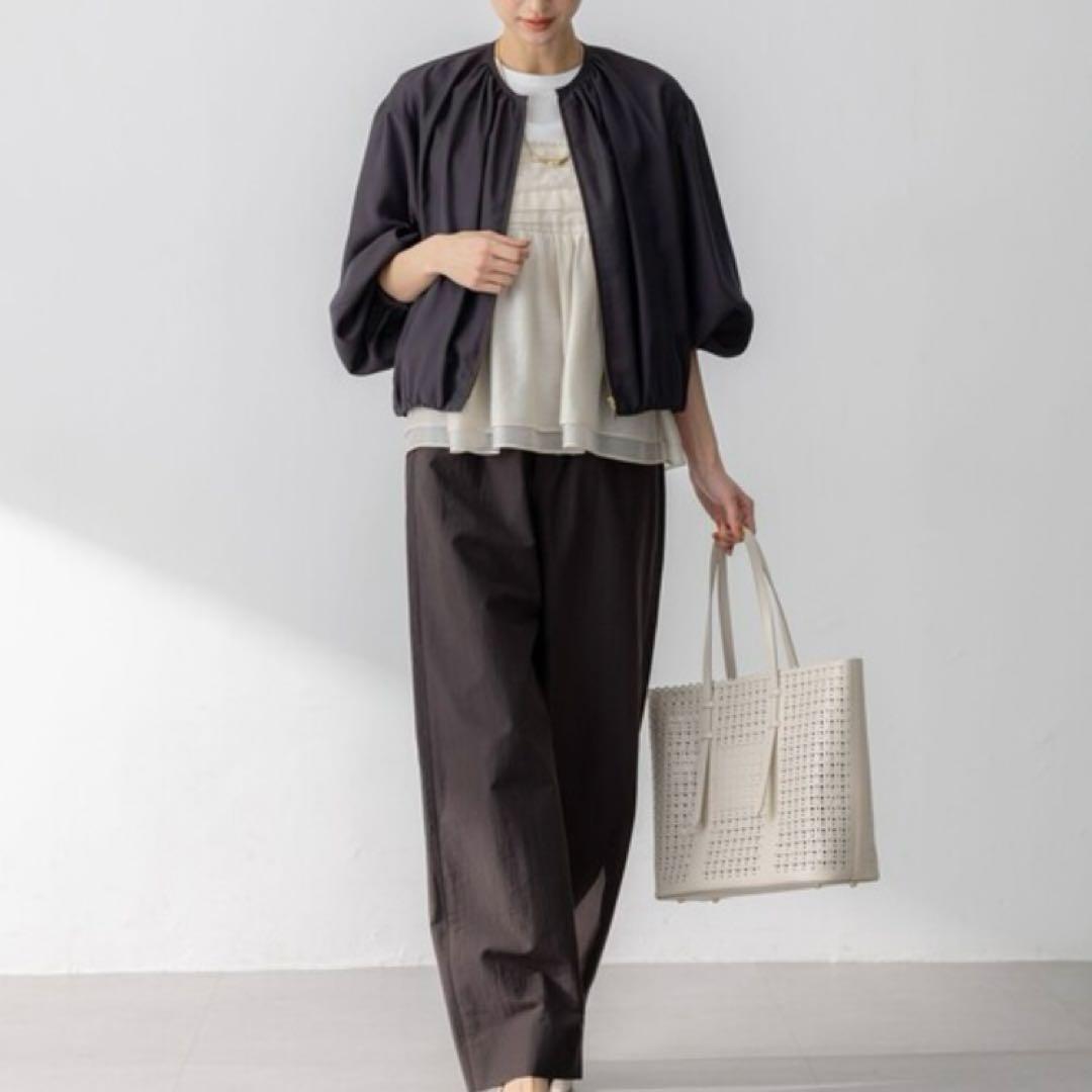 ひー様　試着のみ　2025 23区　46 オーガンジービスチェコンビ カットソー