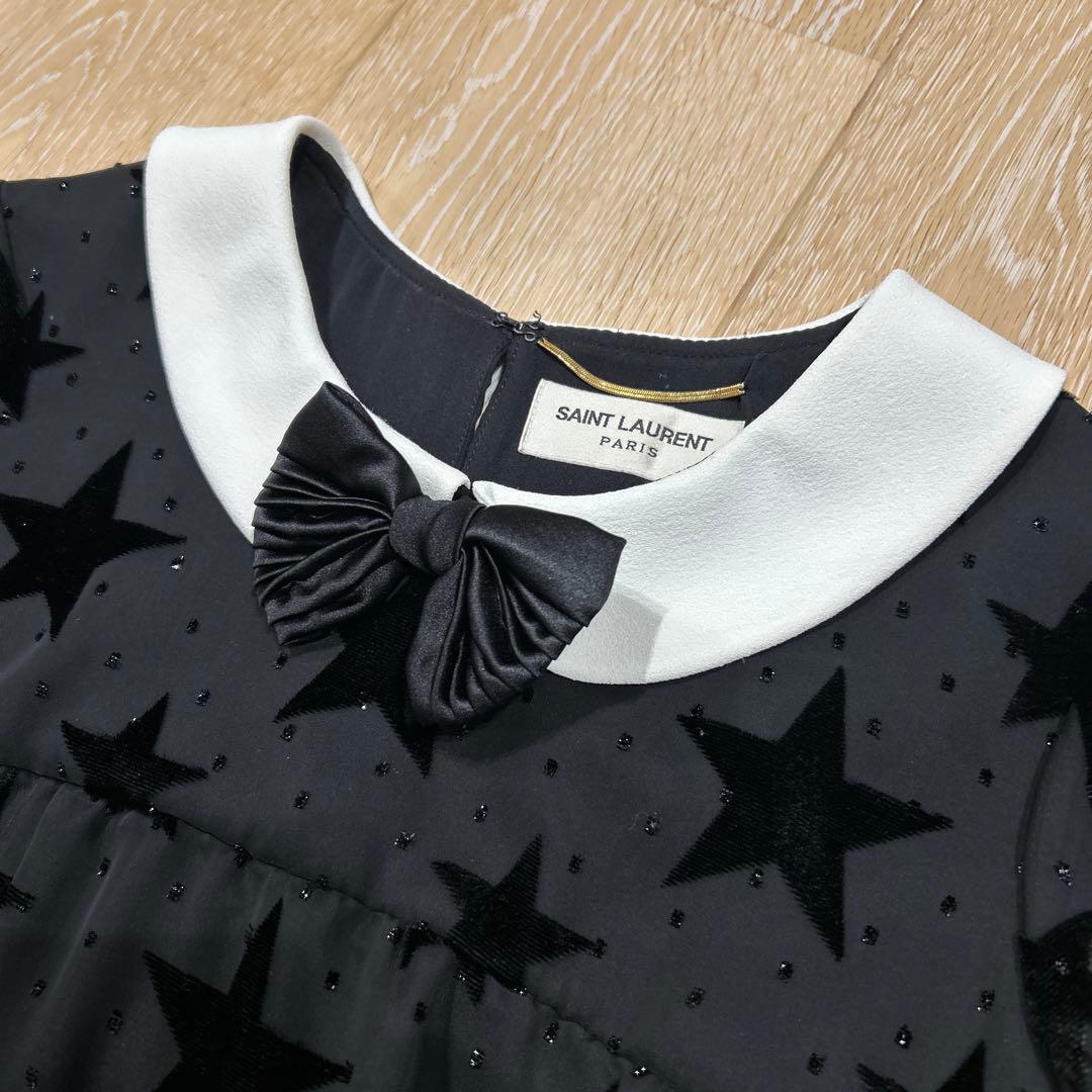 BLACKPINK LISA着用 サンローラン ブラックワンピース