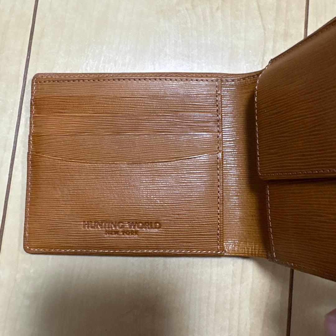 m*2様 HUNTING WORLD 二つ折り財布 キャメル