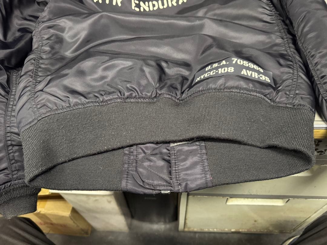 AVIREX MA-1フライトジャケット ブラック U.S.A.A.F.