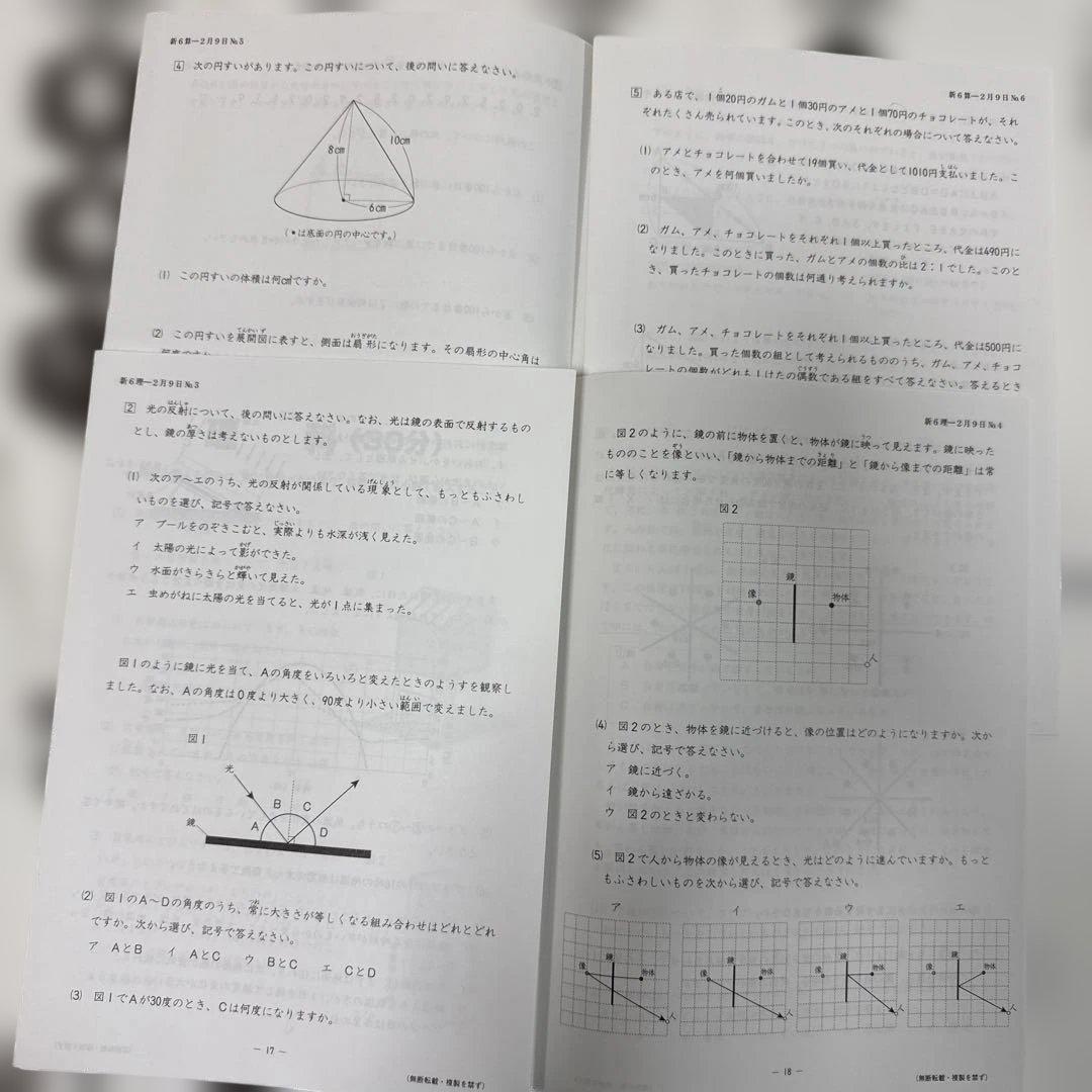 【最新版】2025年度 日能研6年 公開模試 10回分