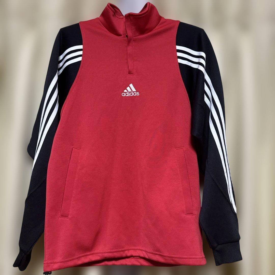 レアアディダスadidasヴィンテージ vintageハーフジッププルオーバーM