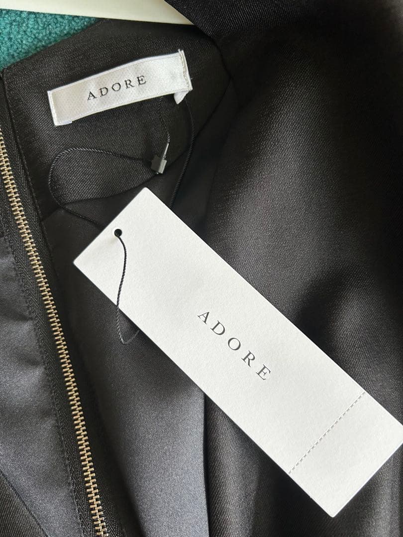 ADORE ブライトツイルコンビネゾン38 新品タグ付き　ブラック