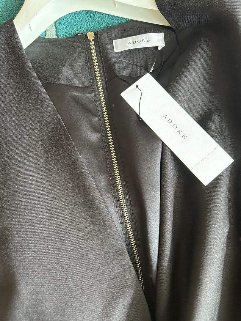 ADORE ブライトツイルコンビネゾン38 新品タグ付き　ブラック