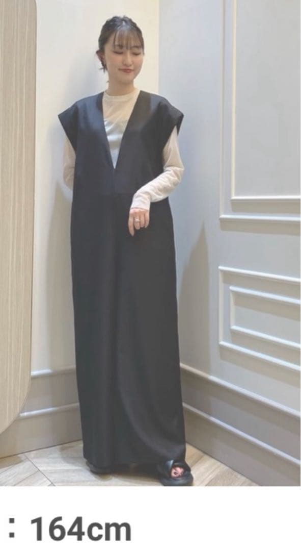 ADORE ブライトツイルコンビネゾン38 新品タグ付き　ブラック