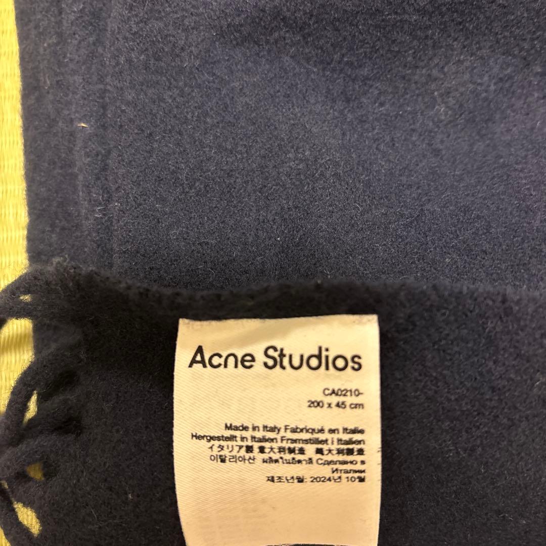 Acne Studios ネイビー マフラー 200 x 45 cm