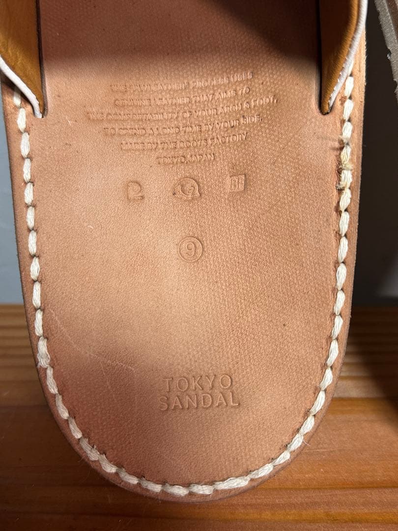 【美品】TOKYO SANDAL 白9 THUMB RING サムリングサンダル