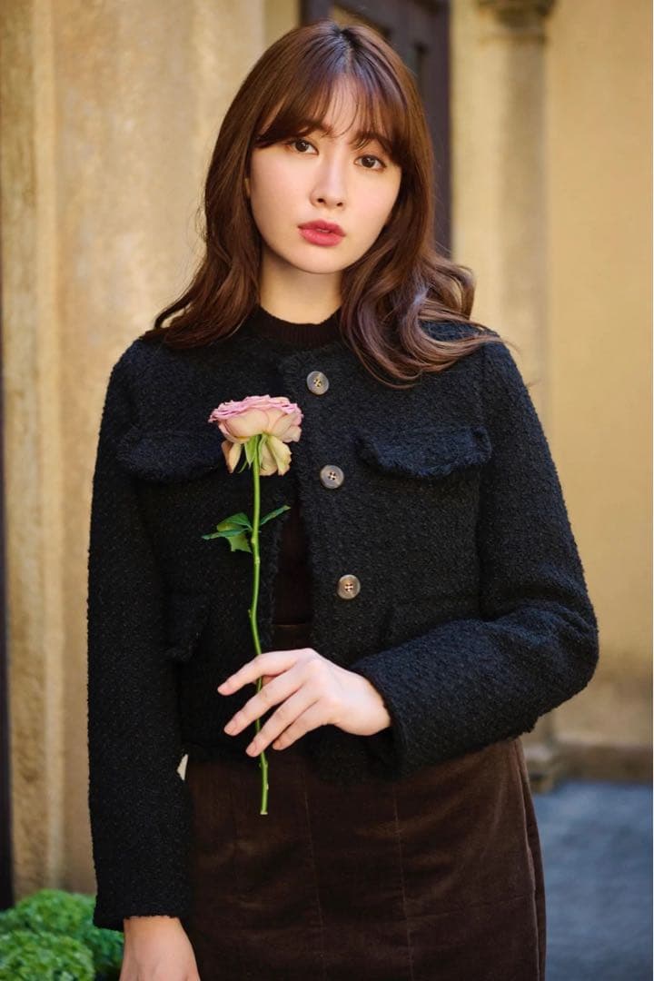 ジャケット・アウター Her lip to Wool-Blend Fancy Tweed Jacket