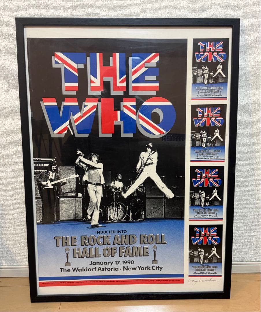 THE WHO Rock & Roll Hall of Fame 1990 額装