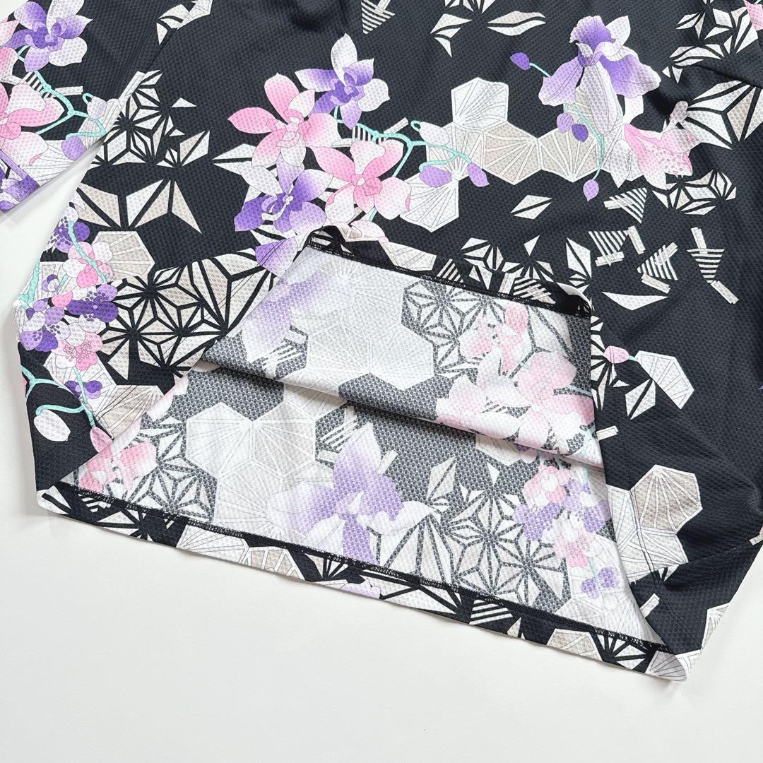 近年 極美品 レオナール 和柄 花柄 長袖カットソー チュニック プルオーバー