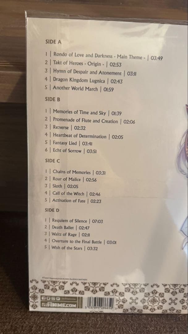 Re:ゼロ サントラ LP 2枚組 輸入盤 未開封