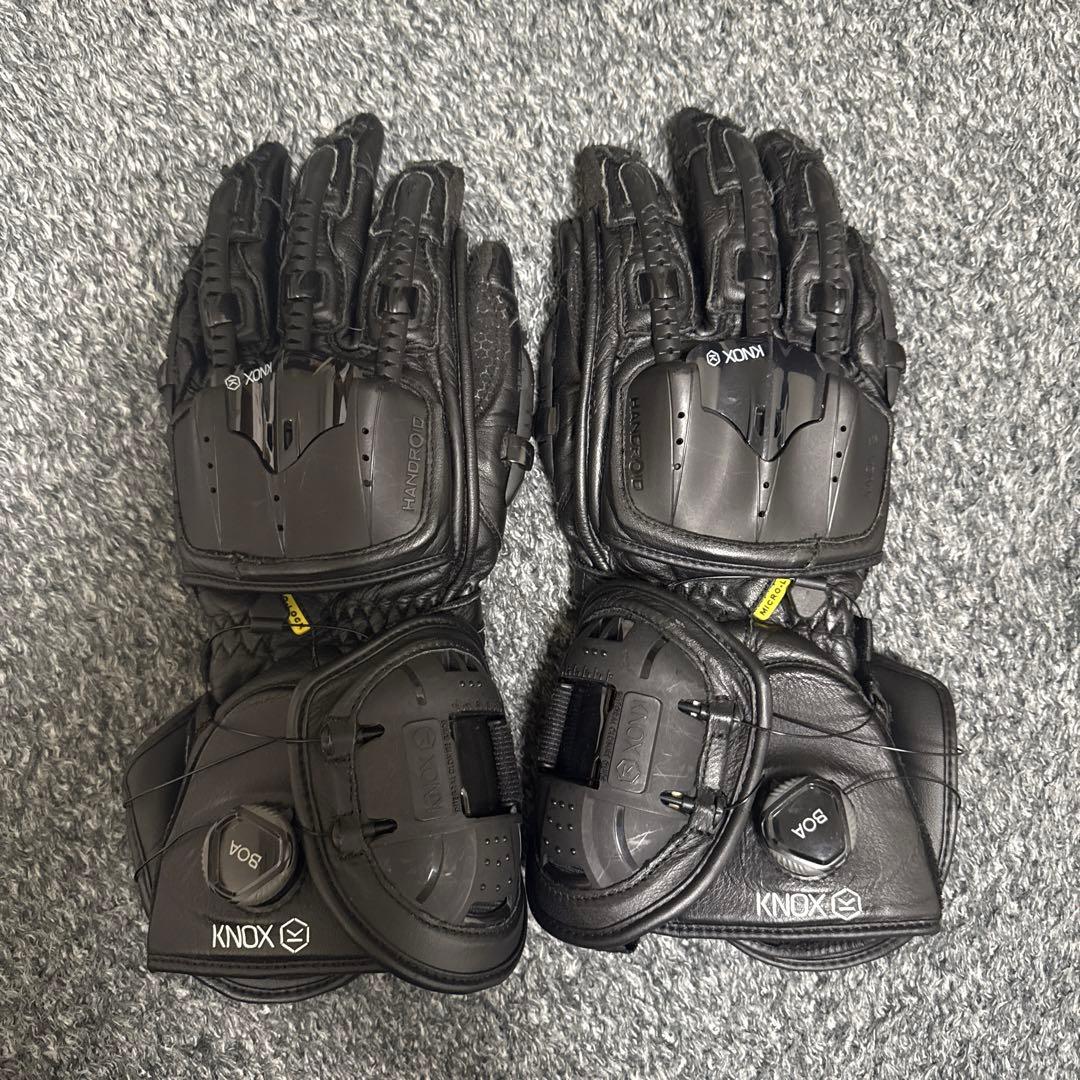 KNOWX Handroid Mサイズ バイクグローブ カンガルー革