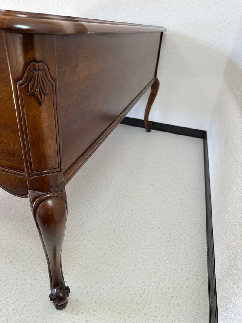 ヨーロッパ エグゼクティブ 猫脚 デスク 書斎机 両袖※i1※