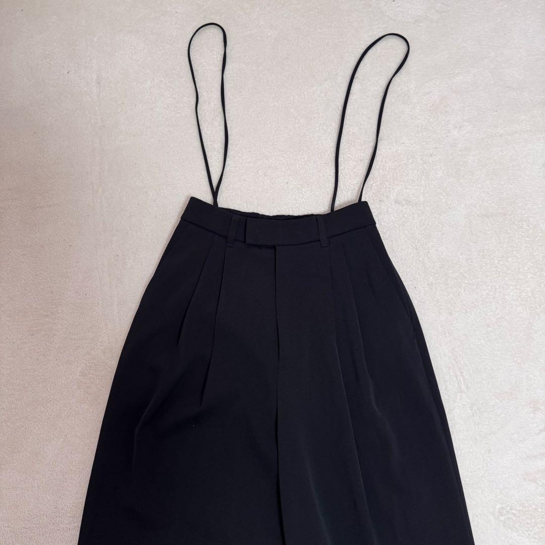 24SS イエナ サスペンダーツイルパンツ オールインワン XS ブラック 34