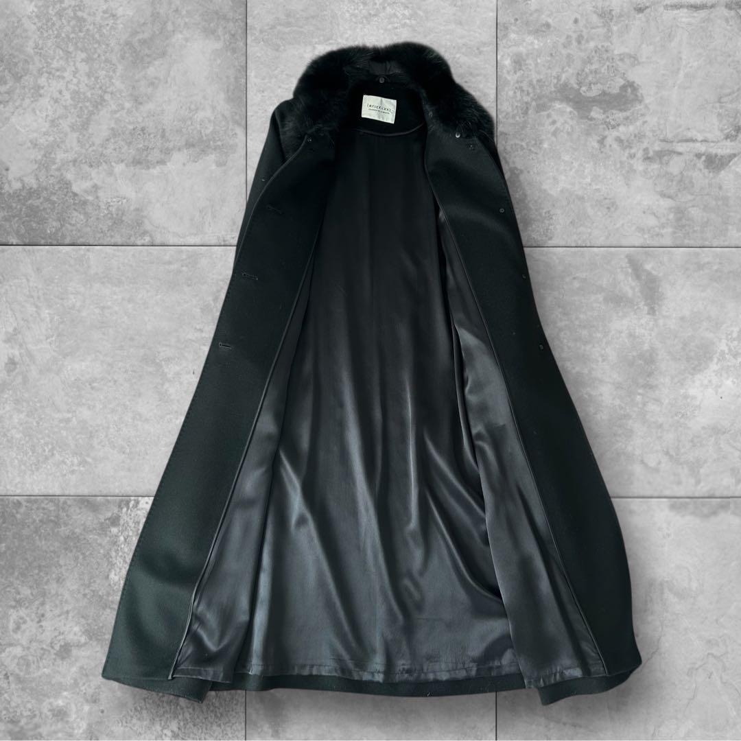 【カシミヤ100%】bistrot cinq ロングコート ファー 2way L