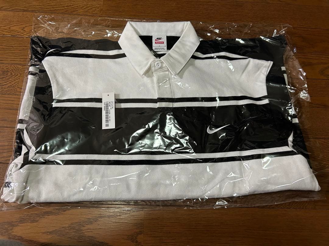 Supreme x Nike Stripe Rugby Black Lサイズ