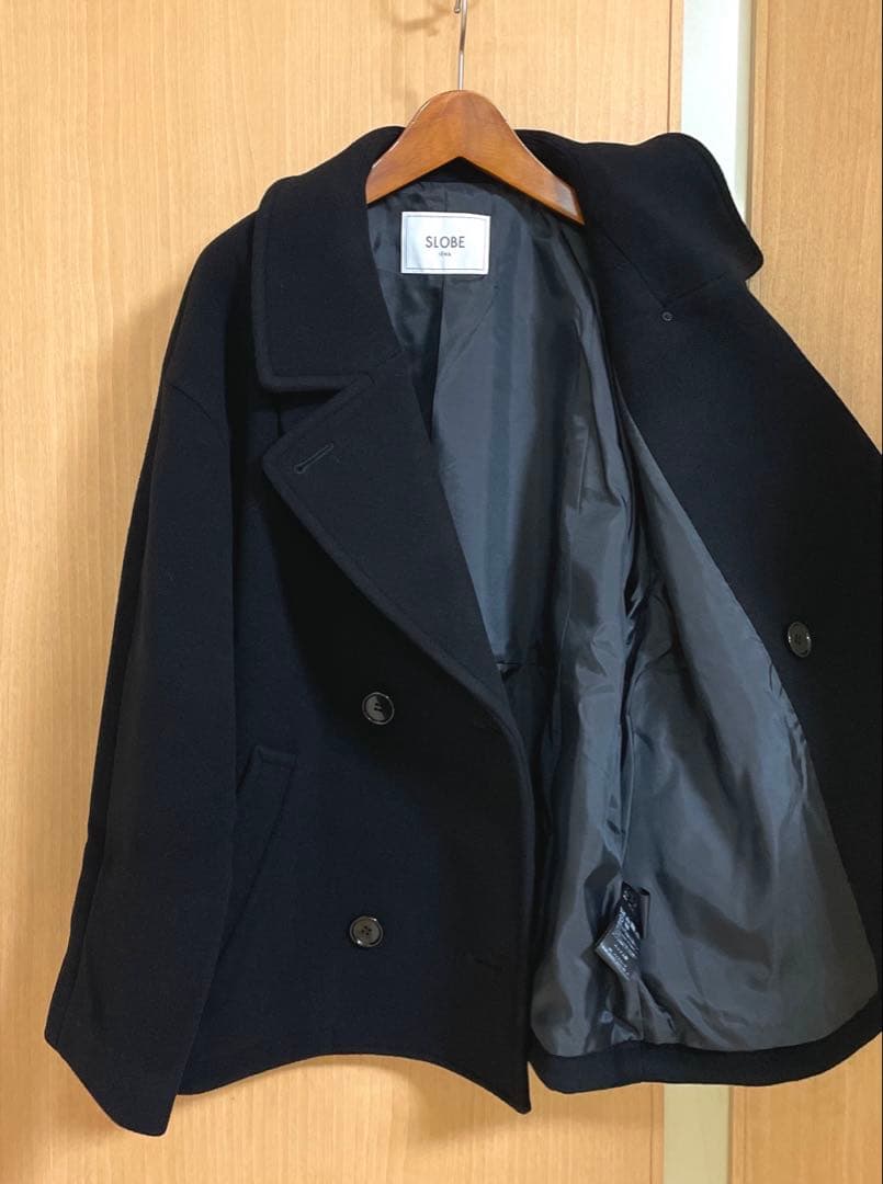 ☆美品☆スローブイエナ 定価38,500円ショートPコートショート丈2024AW