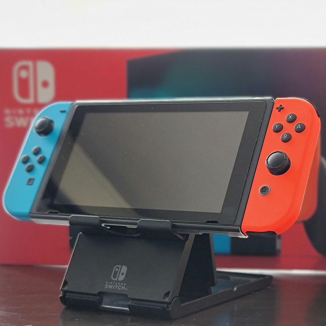 【完品】Nintendo Switch 青/赤 Joy-Con 本体+用品まとめ