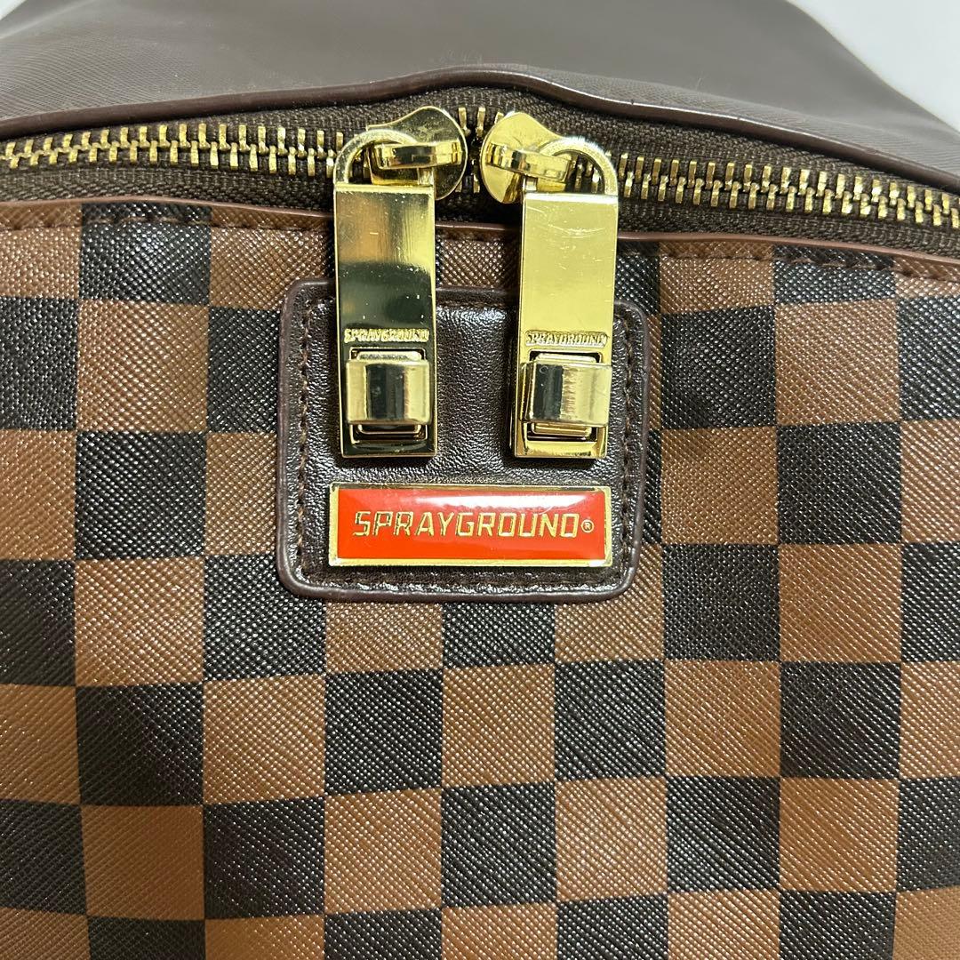 あ*な様 美品 SPRAYGROUND バックパック シャーク チェック柄 ブラ