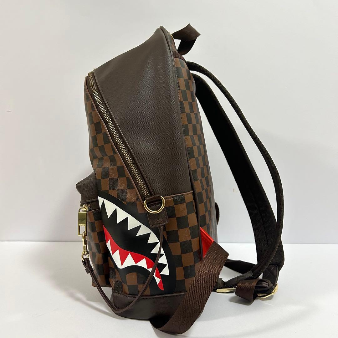 あ*な様 美品 SPRAYGROUND バックパック シャーク チェック柄 ブラ