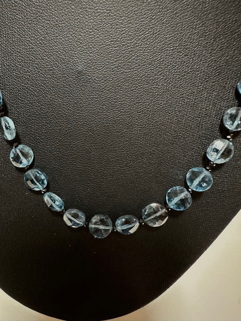 GSTVロンドンブルートパーズ&ブラックスピネルネックレス新品未使用品
