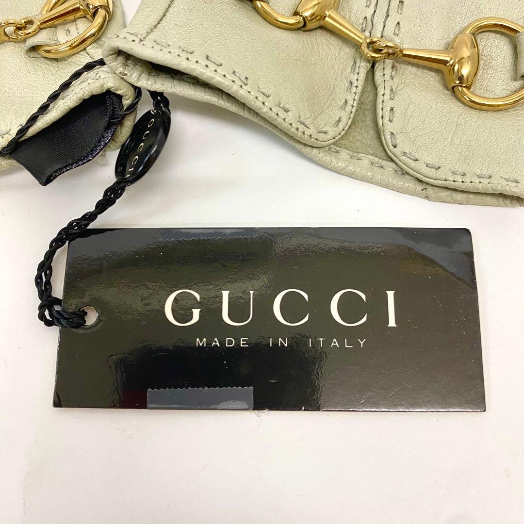 S2 未使用タグ付き グッチ GUCCI ナッパレザー グローブ 手袋 7