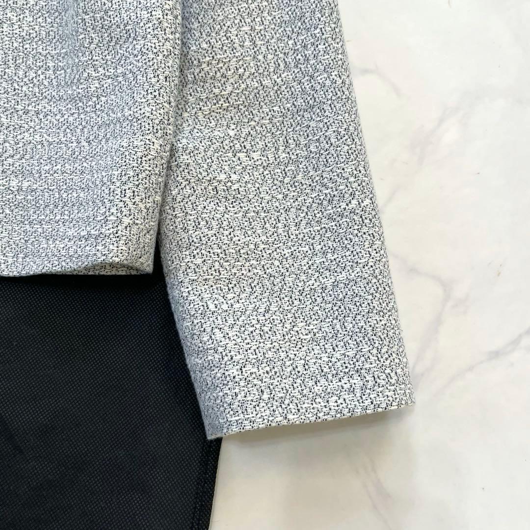 美品☆theory luxe セオリーリュクス　ツイード　ノーカラージャケット