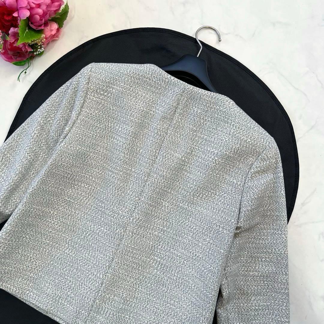 美品☆theory luxe セオリーリュクス　ツイード　ノーカラージャケット