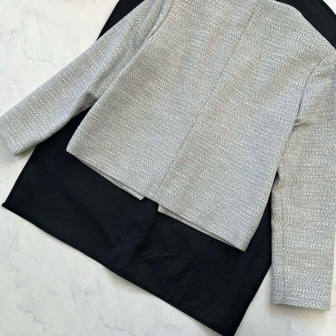 美品☆theory luxe セオリーリュクス　ツイード　ノーカラージャケット